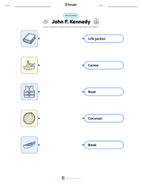 John F. Kennedy printable worksheet for kids