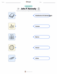 Scheda stampabile di John F. Kennedy per bambini