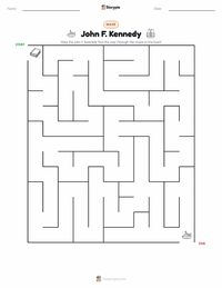 John F. Kennedy printable worksheet preview