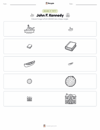 Aperçu de la feuille de travail imprimable John F. Kennedy
