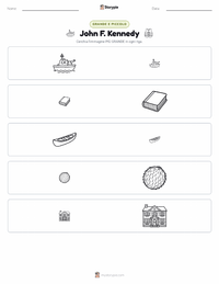 Anteprima della scheda stampabile di John F. Kennedy