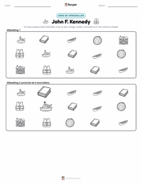 John F. Kennedy afdrukbare werkblad voorbeeld