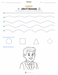 John F. Kennedy druckbare Arbeitsblatt Vorschau