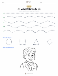 John F. Kennedy printable worksheet preview