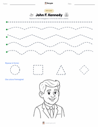 Anteprima della scheda stampabile di John F. Kennedy