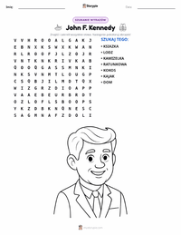 Podgląd drukowalnego arkusza ćwiczeń John F. Kennedy
