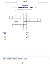 Cuban Missile Crisis printable worksheet preview