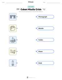 Cuban Missile Crisis printable worksheet for kids