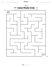 Cuban Missile Crisis printable worksheet preview