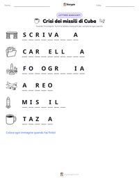 Anteprima della scheda stampabile di Crisi dei missili di Cuba