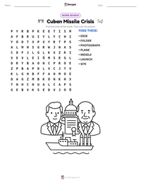 Cuban Missile Crisis printable worksheet preview