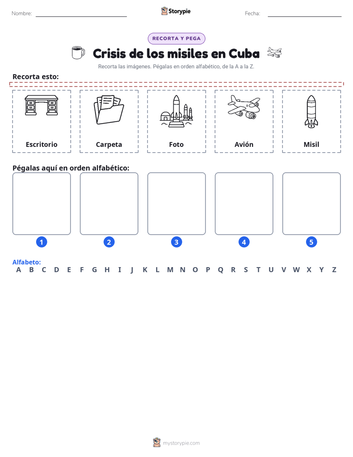 Cortar y Pegar el Alfabeto