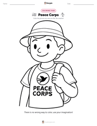 Peace Corps printable worksheet preview