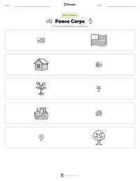 Peace Corps printable worksheet preview