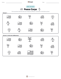 Peace Corps printable worksheet preview
