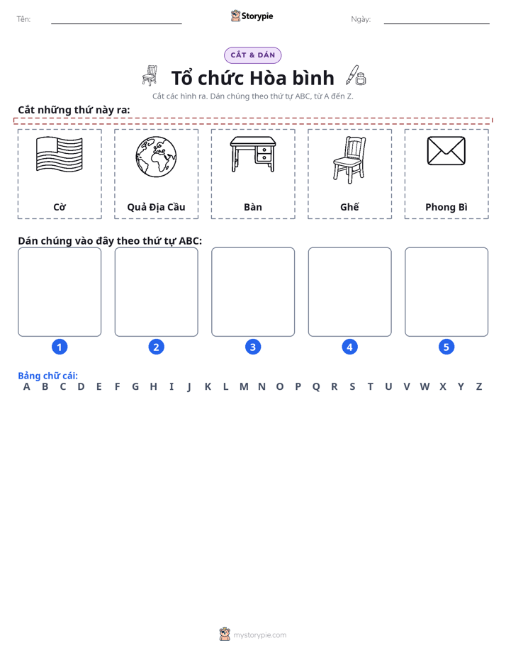 Cắt & Dán Chữ Cái