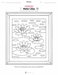 Water Lilies printable worksheet preview
