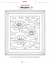 Page de coloriage Les Nymphéas pour les enfants