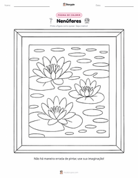 Página de colorir Nenúfares para crianças