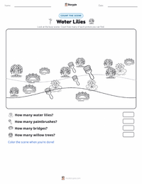 Water Lilies printable worksheet preview