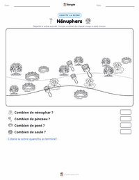 Aperçu de la feuille de travail imprimable Les Nymphéas