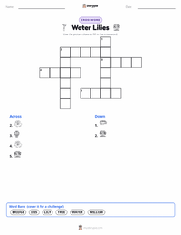 Water Lilies printable worksheet preview