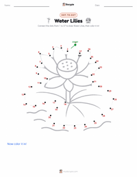 Water Lilies printable worksheet preview