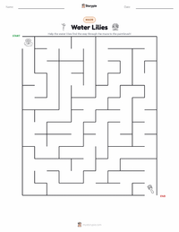 Water Lilies printable worksheet preview