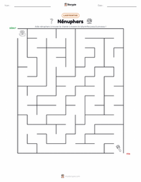 Aperçu de la feuille de travail imprimable Les Nymphéas