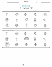 معاينة ورقة العمل القابلة للطباعة زنابق الماء