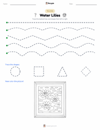Water Lilies printable worksheet preview