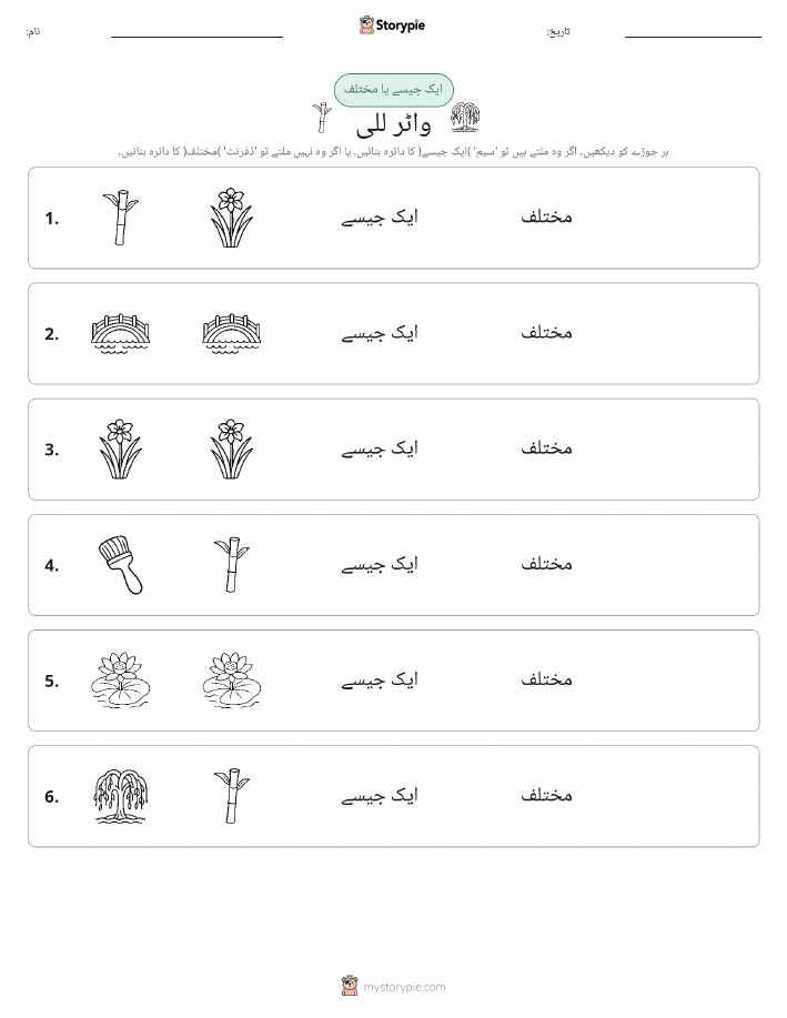 ایک جیسا یا مختلف