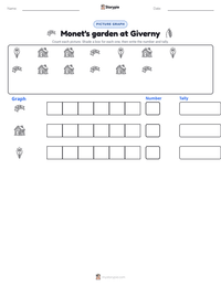 Monet's garden at Giverny printable worksheet preview