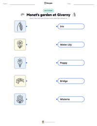 Monet's garden at Giverny printable worksheet preview