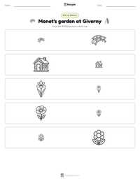 Monet's garden at Giverny printable worksheet preview