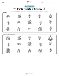 Podgląd drukowalnego arkusza ćwiczeń Ogród Moneta w Giverny