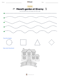 Monet's garden at Giverny printable worksheet preview