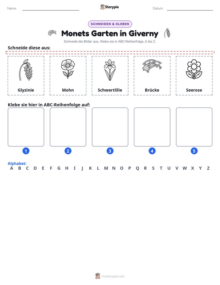 Schneiden & Einfügen Alphabet