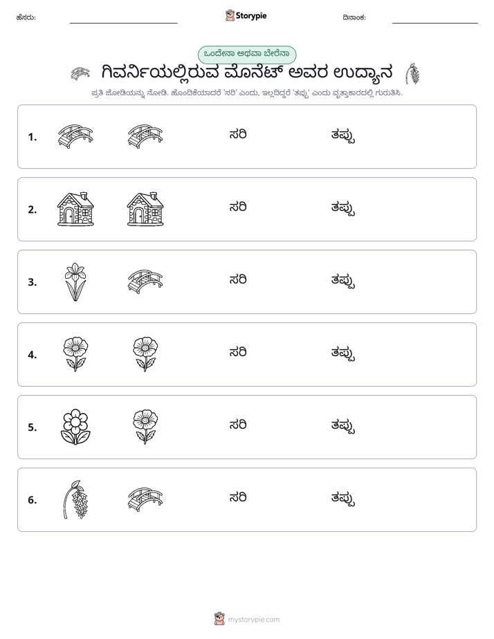 ಒಂದೇ ಅಥವಾ ವಿಭಿನ್ನ