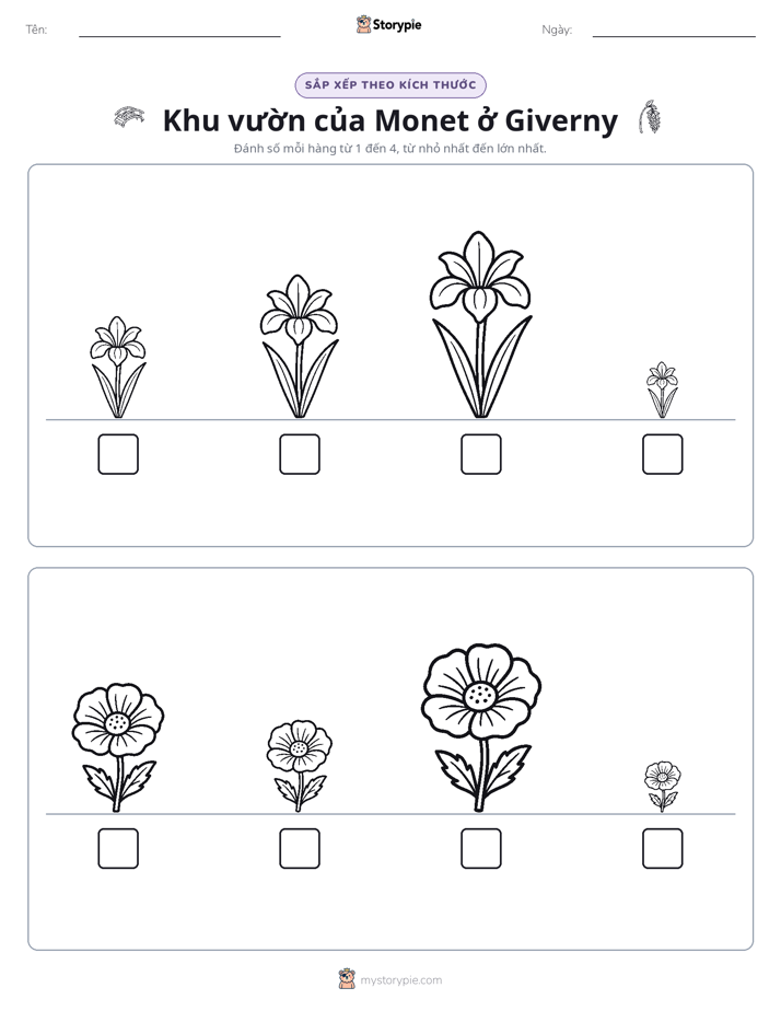 Thứ Tự Kích Thước