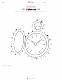 Tijdzones afdrukbare werkblad voorbeeld