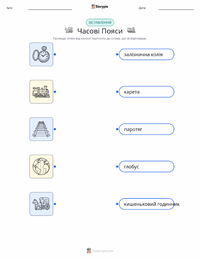 Часові пояси роздруківка для дітей
