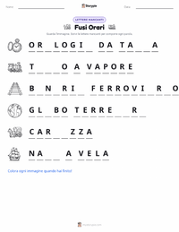 Anteprima della scheda stampabile di Fusi Orari
