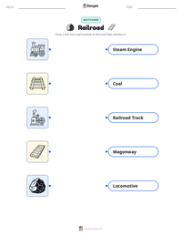 Railroad printable worksheet for kids