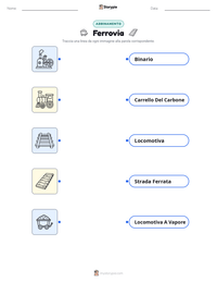 Scheda stampabile di Ferrovia per bambini
