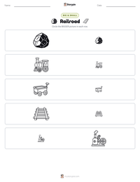 Railroad printable worksheet preview
