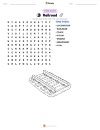 Railroad printable worksheet preview