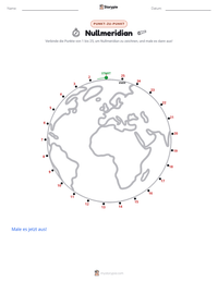Nullmeridian druckbare Arbeitsblatt Vorschau