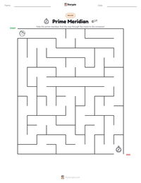 Prime Meridian printable worksheet preview
