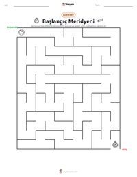 Başlangıç Meridyeni yazdırılabilir çalışma sayfası önizlemesi